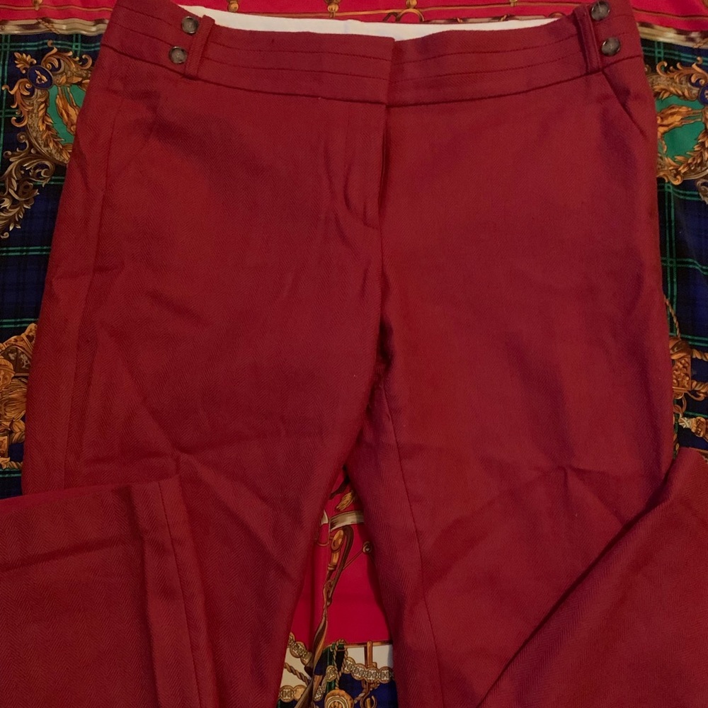 Like new Ann Taylor Loft dark wool red pants